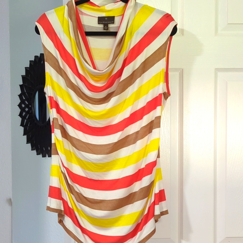 FENN WRIGHT MASON SLEEVELESS STRIPED TOP XL